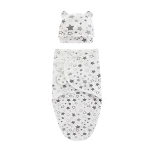 Mantas con capucha para bebé recién <span class=keywords><strong>nacido</strong></span> de alta calidad, sacos para bebé recién <span class=keywords><strong>nacido</strong></span> empacados a rayas, manta fina para bebé - Product Image 3