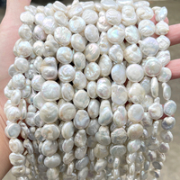 Perles baroques blanches naturelles, perles d'eau douce irrégulières, brin de perles, matériel artisanal pour la fabrication de bijoux DIY