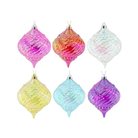 Ornement de Noël bicolore de haute qualité bleu vert gourde pendentif coffret pour la décoration intérieure Spectacle arbre enchantement coloré