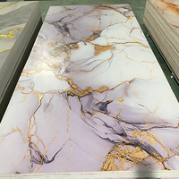 Feuilles de PVC imitation marbre pour décoration intérieure de cuisine en Chine, feuilles de marbre PVC brillantes, panneaux muraux en PVC