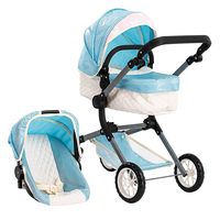 Rétractable Pliant Vente Chaude Bébé Poupée Poussette Jouet Wagon Mode Belle Jouer Landau En Plastique OEM Faire semblant De Jouer Jouet Wagon