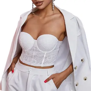 2022 Zomer Tops Voor Vrouwen Mesh White Lace Chic Streetwear Stretchy Perfect Fit Soft Crop Top Sexy Top Croptops Voor vrouwen