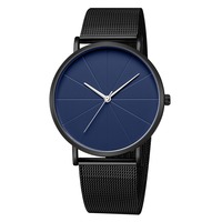 Montre à quartz pour homme 2024, fabrication chinoise, ultra-fine, bracelet en maille d'alliage, design simple et professionnel, boîtier en verre, cadran tendance