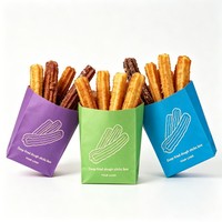 Support en papier pour churros de qualité alimentaire, emballage personnalisé, boîte à emporter pour churros, fournisseur en gros à bas prix