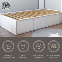 Coffre de rangement en bois blanc durable et réutilisable avec couvercle à charnières à fermeture lente, poignée latérale découpée, banc de rangement pour jouets et couvertures pour chambre à coucher