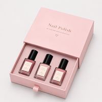 Boîtes de présentation cosmétiques personnalisables haut de gamme pour vernis à ongles, avec gaufrage à chaud, recyclées, finition brillante/mate, rigides