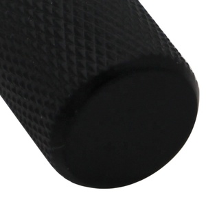 Tirador de tirador <span class=keywords><strong>para</strong></span> armario, perilla moleteada, muebles redondos, herrajes negros, puerta de habitación, mango de latón - Product Image 4