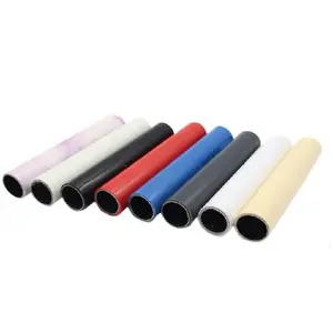 Hight Quality Dimension 28mm Lean Tube Pipe Thickness 1.2mm Lean Pipe ESD Black Plastic Coated Goblin Pipe KJ-2812ESD