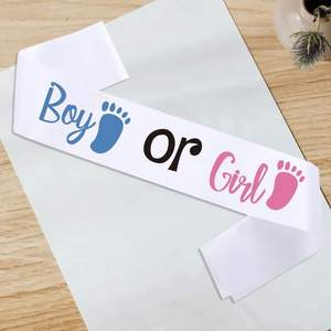 Baby Shower Party DIY Decoraciones Mommy to Be Sash Kids Birthday Party Decor Género Reveal It's a Boy Girl Sash - Product Image 2