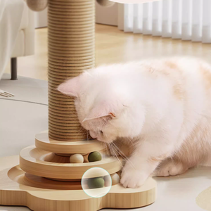 ShuangYuan grosir pohon kucing tinggi kucing besar perakitan mudah tahan lama desain Sisal kayu Post goresan kucing Modern/Klasik - Product Image 4