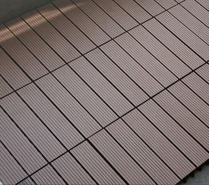 Azulejos entrelazados para terraza al aire libre, azulejo de suelo de madera para jardín, plástico, WPC - Product Image 2