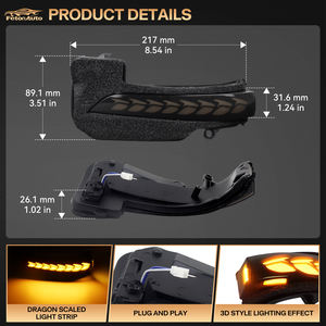 Nuevas Luces Intermitentes de Flecha para Toyota Fortuner AN150 Hilux AN120 Innova AN40 16-<span class=keywords><strong>2021</strong></span>, Luces Intermitentes Secuenciales Dinámicas - Product Image 3