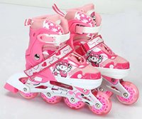 Prix d'usine, vente en gros de patins à roulettes LED pour enfants, tailles S/M/L, couleurs assorties, rose, bleu, rouge, noir, avec roues lumineuses
