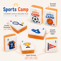 Jeu de Mahjong 160 tuiles en acrylique, personnalisé en usine, pour enfants, jeu de société, récompense scolaire, cadeau éducatif pour camp sportif
