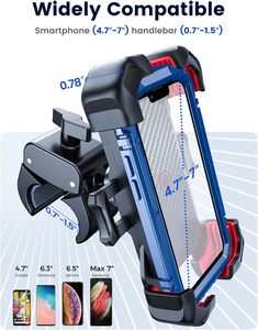 Soporte para Teléfono Móvil en Manillar de Motocicleta, Brazo Mecánico Flexible con Altura Ajustable y Anticorrosión - Product Image 2