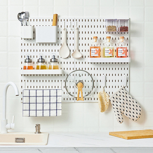 Supports de stockage d'affichage de mur de plaque de trou en plastique combinables pour des techniques d'injection de cuisine <span class=keywords><strong>porte</strong></span>-outils décoratifs - Product Image 1