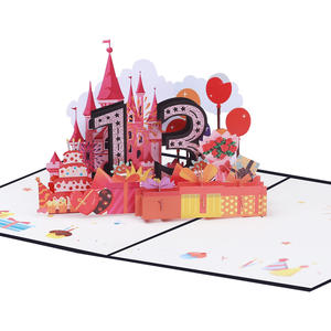 Carte de vœux en papier 3D pop-up Joyeux anniversaire avec enveloppe pour 10e anniversaire ou carte d'<span class=keywords><strong>invitation</strong></span> d'anniversaire - Product Image 3