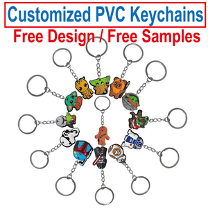 カスタマイズ楽しい形<span class=keywords><strong>PVC</strong></span>キーホルダー会社ロゴプロモーションお土産 - Product Image 3