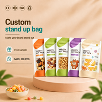 Sachet Doypack anti-odeur pour aliments, avec fermeture éclair et logo personnalisé, pour amandes et noix de cajou