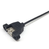 Cable de Montaje en Panel Mini-B a USB Tipo A Hembra en Ángulo Recto