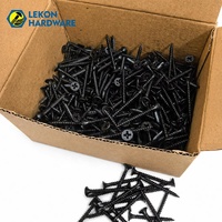 Vis à cloison sèche LEKON, phosphate noir, filetage fin et grossier, acier au carbone, acier inoxydable, vis autoperceuses pour plaques de plâtre, vente directe usine