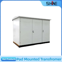 Transformador Eléctrico de Bobinado de Bobinas CE Pad de 1200W 50kVA, Precio de Transformador Trifásico Elevador Montado en Plataforma