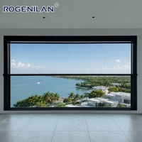 Ventanas Corredizas Verticales Minimalistas de Aluminio Rogenilan, Ventana Personalizada con Vidrio de Baja Emisividad para Residencias Costeras