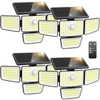 Support mural avec vis inclus, lot de 4, lumière solaire à détecteur de mouvement, LED, extérieur, municipalité, établissement public, utilisation nocturne