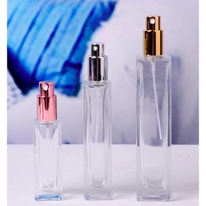 Botella <span class=keywords><strong>de</strong></span> Perfume <span class=keywords><strong>de</strong></span> cristal cuadrada <span class=keywords><strong>de</strong></span> viaje más vendida, tapa vacía <span class=keywords><strong>transparente</strong></span> <span class=keywords><strong>de</strong></span> oro/plata, 30ml, 50ml, 100ml, spray <span class=keywords><strong>de</strong></span> niebla, crema facial aromática - Product Image 6