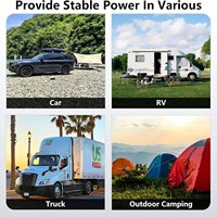 Convertidor Elevador de Voltaje Starlink Mini IP68 Impermeable de 12V a 24V con Pinzas de Cocodrilo para Coche, Camión y Camping