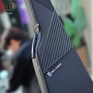 アイリス ブラック リアル ミッション エレキギター ギグバッグ ダブルショルダー ジッパー開閉 ポータブル 耐久性 軽量 オックスフォード 防水 - Product Image 1