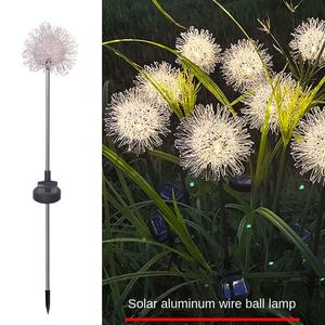 Pissenlit Solaire Jardin Extérieur Voie Étanche En Aluminium Piquet Décoration De Noël Fournitures Fête De Vacances Fleur Led Lumières - Product Image 4