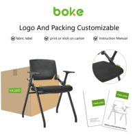 Chaise de formation moderne en plastique avec tablette intégrée, pour bureau à domicile, université, salle de classe, robuste, empilable, hauteur réglable, en maille