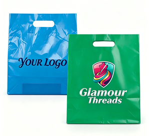 Bolsa de Plástico Blanca Personalizable con Asa Troquelada para Ropa y Compras - Product Image 6