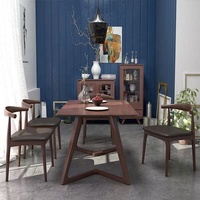 Ensemble de Table de salle à manger moderne en bois de cendré, vente en gros, meubles de salle à manger, en Stock, usine