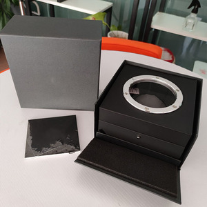Custom Logo Gift Display Flip Watches <b>Boxes</b> Packaging Storage Luxury <b>Black</b> Square Durable Watch Box - Product Image 2