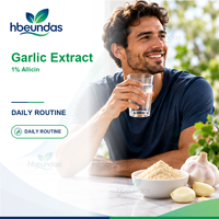 Extrait de ail en poudre HBEUNDAS 1% Allicine Qualité Alimentaire OEM Marque Privée Ingrédient d'Extrait Végétal Vente en Gros