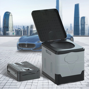 Inodoro Plegable de PVC Portátil Ligero Ahorro de Espacio para Uso en Exteriores, Interiores, Coche, Emergencias y Camping - Product Image 1