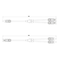 Conector de cable solar impermeable MC 1000V 30A tipo Y, Conector PV, Conector de derivación PV, Solarkabel, Arnés de cableado