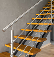 Modernes Villen-Innendekorations-Edelstahl-304/316-Handlaufsystem mit Treppengeländer und Pfosten