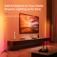 Lámpara de Pie LED RGB Moderna YIDUN con Control Remoto y Base Ajustable para Sincronización, para Dormitorio y Jardín |   Garantía de 2 años