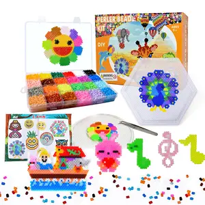 24 Farben 2,6mm Perler Perlen Bunte Sicherung Hama Perlen Spielzeug Lernspiel zeug 3d Handgemachte Hama Perlen für Kinder