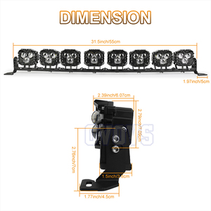 Đèn <span class=keywords><strong>LED</strong></span> thanh chiếu sáng OVOVS 32 inch 320W, hai màu, chiếu điểm, dùng cho xe tải, xe bán tải, SUV, ATV, UTV, máy kéo - Product Image 5