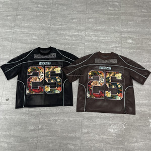 Maglia da Calcio in <span class=keywords><strong>Rete</strong></span> Traspirante per <span class=keywords><strong>Uomo</strong></span> con Logo Personalizzato, T-Shirt Sportiva di Lusso con Stampa Serigrafica e Patch Ricamata - Product Image 1