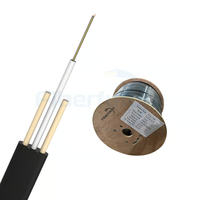 Funda Cable de fibra óptica de caída plana GYFXTBY HDPE Antena Exterior Blanco 1 núcleo 3 Sling Cable óptico Ztt 12 Core Fibra óptica 5M