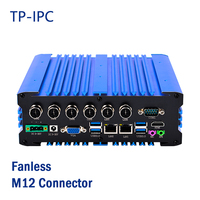Mini PC industriel embarqué sans ventilateur avec 6 ports LAN PoE et 3 ports LAN GbE, 2 ports RS232 RS485, ordinateur embarqué industriel DC 9-36V
