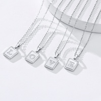 Collier chaîne clavicule anglaise pour femme 26 lettres pendentif en acier inoxydable coquille plaqué or Zircon pierre pour accessoire de pull