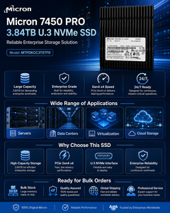 Pour Micron 7450 PRO 3.84TB Enterprise SSD U.3 PCIe4.0 NVMe MTFDKCC3T8TFR Disque SSD pour serveur - Product Image 4