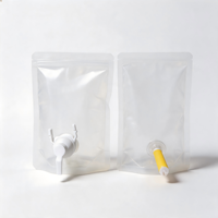 Pochette à bec verseur anti-fuite sans BPA, sac de recharge transparent pour savon liquide, emballage personnalisé pour désinfectant pour les mains avec logo, format stand-up