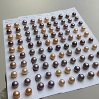 Perles Edison assorties de qualité AAAAA, rondes parfaites, 10-12 mm, multicolores, perles d'eau douce, perles pour bijoux DIY, sans trous, vente en gros